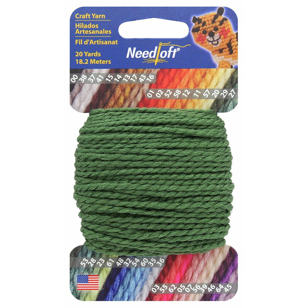 Needloft Craft, Nylon Yarn, 20 Yard, Spool, Forest Green